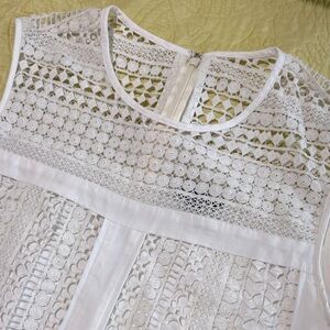 White lined Jcrew Dress